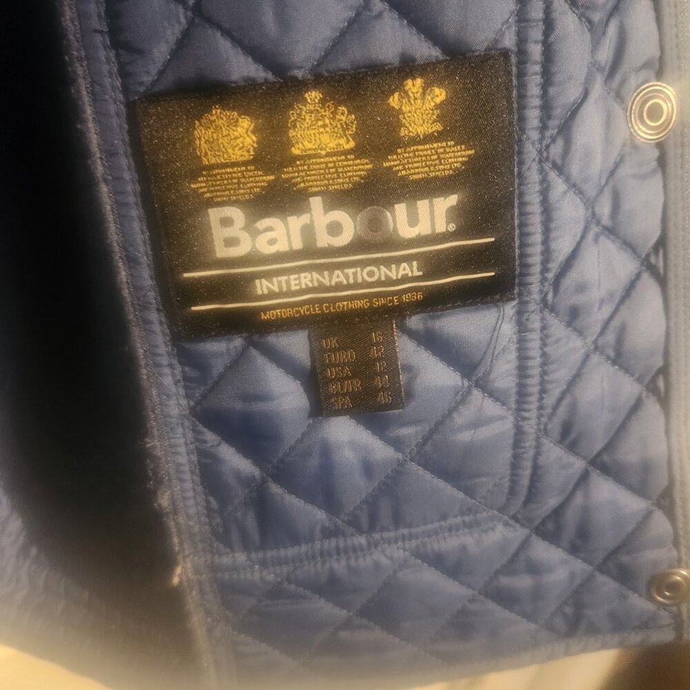 Barbour ladies Dunmoor Gilet vest, zip, button, Blue - Picture 4 of 5